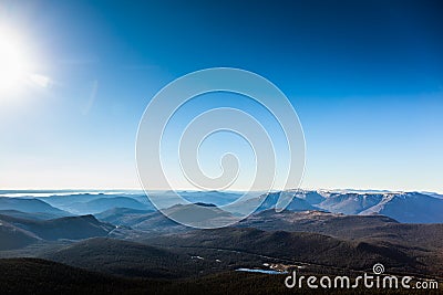 Top of Richardson Mountain in National Park of Gaspe in Quebec, Stock Photo