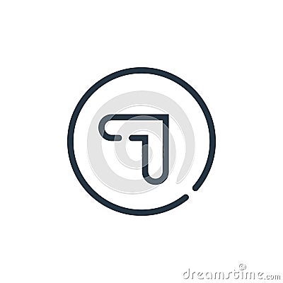 top right vector icon. top right editable stroke. top right linear symbol for use on web and mobile apps, logo, print media. Thin Vector Illustration