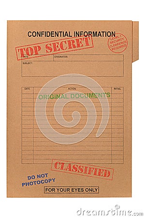 top secret folder open top secret folder open