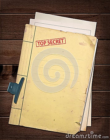 Top secret file. Stock Photo