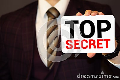 top secret folder or file in a business office Stock Photo