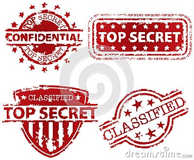 Top Secret Stamp Vector Illustration