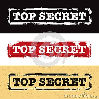 Top Secret Stamp Vector Illustration