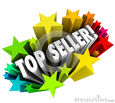Top Seller Sales Person Stars Best Employee Worker Results Stock Photo