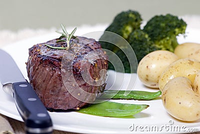 Top Sirloin Steak Stock Photo