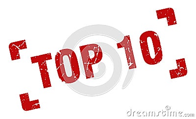 top 10 stamp Vector Illustration