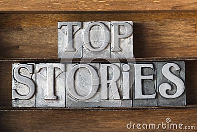 Top stories tray Stock Photo