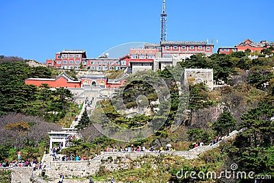 Top of the taishan mountain Editorial Stock Photo