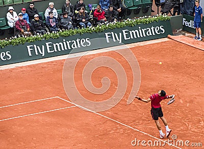 Novak Djokovic at Roland Garros Editorial Stock Photo