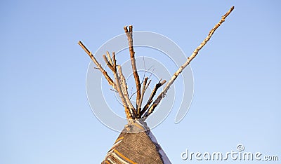 Top of a Tipi Stock Photo