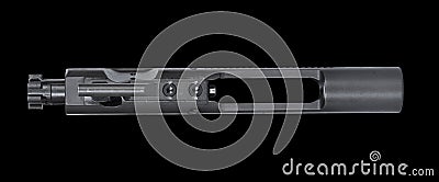 Top view of an AR-15 bolt carrier group Stock Photo