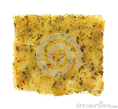 Top view of baked Pollock fillet Stock Photo