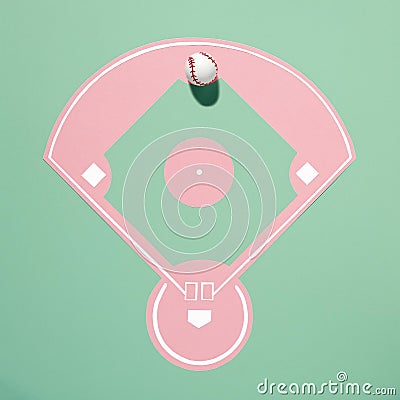 top view baseball court Stock Photo