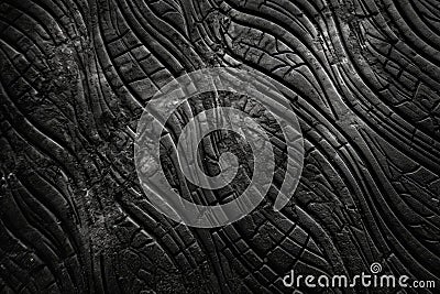 Top view of tire texture tracks on black ground Stock Photo
