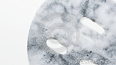 top view bubble facial mask create bubbles Stock Photo