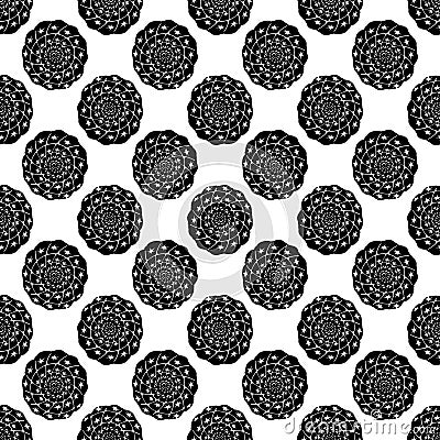 Top view cactus pattern seamless vector Vector Illustration
