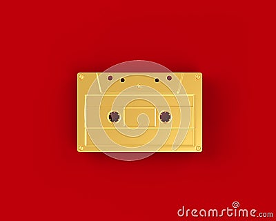 Top View Cassette Tape Pop Art. Stock Photo