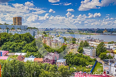 Top view center Nizhny Novgorod Editorial Stock Photo