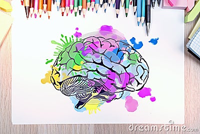 Brainstorm and art concept Stock Photo