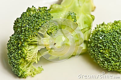 Raw, freshly picked and washed broccol Stock Photo