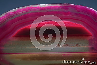 Top view closeup of thin slices of pink semi-precious stones Stock Photo