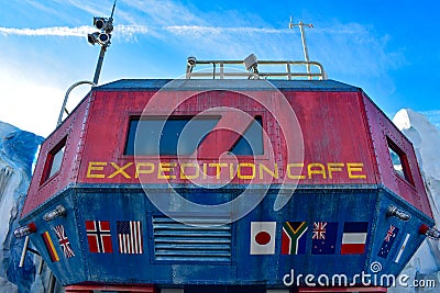 Top view of Colorful Cafe at Seaworld in International Drive area. Editorial Stock Photo