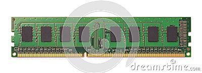 Top view of computer RAM module Stock Photo