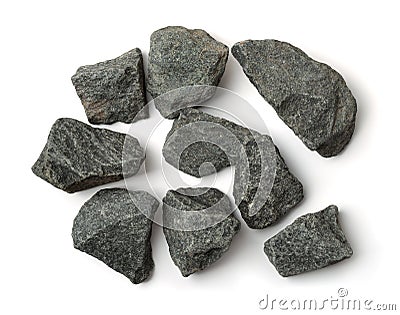 Top view of crushed granite stones Stock Photo