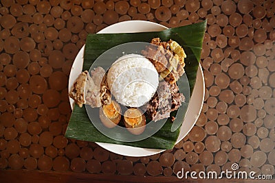 Top View Of A Cuisine Dish Indonesia Food Stock Photo