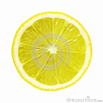 Top view of cut slice ripe lemon Stock Photo