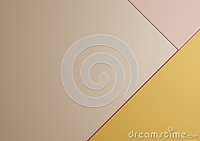 Top view 3D render of minimal colorful beige, light, pastel orange with bright orange paper composition background with copy space Stock Photo