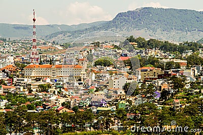 Top view in dalat city vietnam Stock Photo