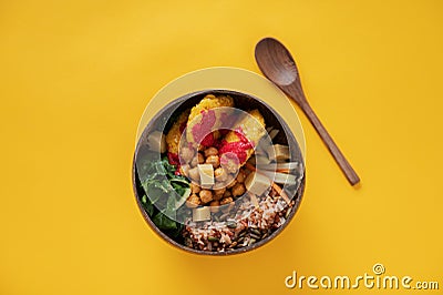 Healthy vegan buddha bowl meal Stock Photo