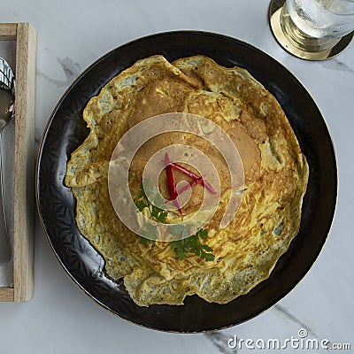 Top view of delicious omelet rice Stock Photo