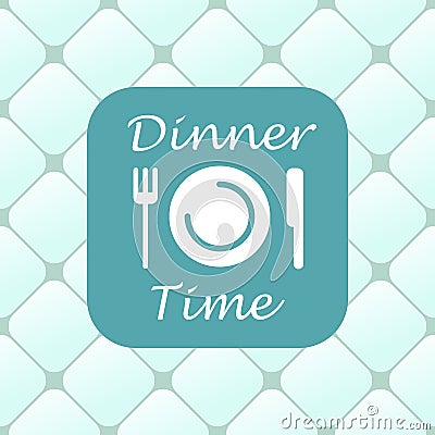Top view of dinner time elements Vector Illustration