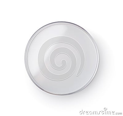 Top view of empty petri dish Stock Photo