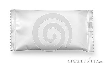 Top view of an empty plastic snack bag Stock Photo