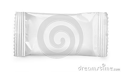 Top view of an empty plastic snack bag Stock Photo