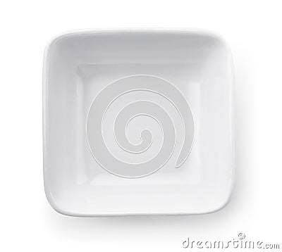 Top view of empty small square bowl Stock Photo