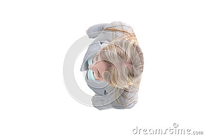 Top view. Executive business woman looking forward . Stock Photo