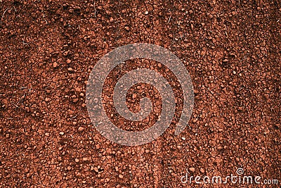 Top view of farmland soil ready for tillage Stock Photo