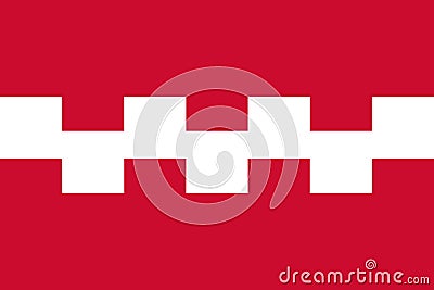 Top view of flag Buren, Netherlands. Dutch travel and patriot concept. no flagpole. Plane design, layout. Flag background Stock Photo