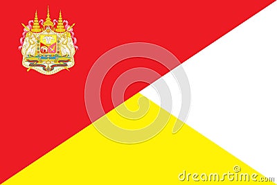 Top view of flag Identification Thai Army Battalion Cadets Thailand. Thai patriot and travel concept. no flagpole. Plane design, Stock Photo