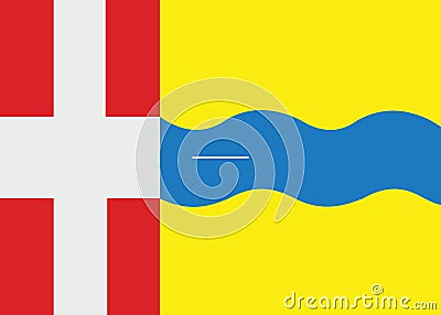 Top view of flag Stichtse Vecht, Netherlands. retro flag with grunge texture. Dutch travel and patriot concept. no flagpole. Stock Photo