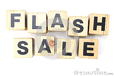 Flash sale alphabet letters isolated on white background Stock Photo