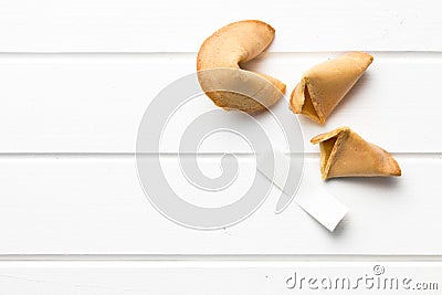 Top view of fortune cookie Stock Photo