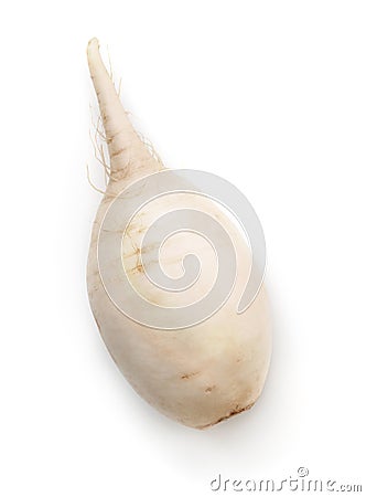 Top view of fresh daikon radish Stock Photo