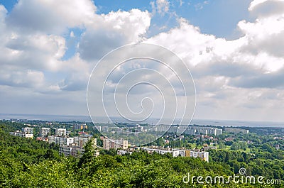 Top view of Gdansk City of Poland Stock Photo