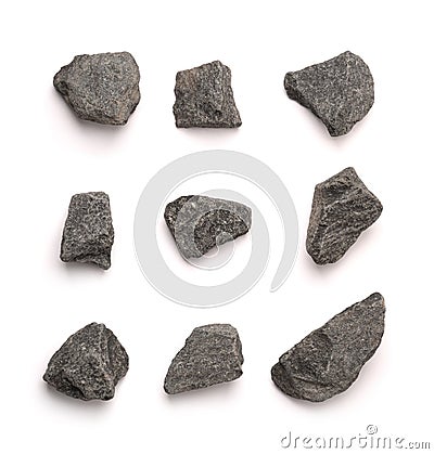 Top view of granite stones set Stock Photo
