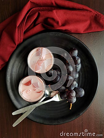 grapes and sago Stock Photo